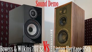 BampW 707 S2 vs Wharfedale Linton Heritage Speakers Sound Demo [upl. by Udenihc334]