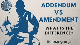 Addendum vs Amendment  What is the difference [upl. by Elmira]