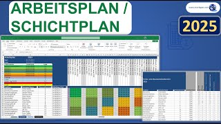 Arbeitsplan Excel  Schichtplan Excel Vorlage Tutorial Anleitung [upl. by Karla]