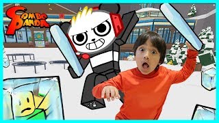 Ryan ToysReview VS Combo Panda on Roblox Ice Breaker Epic Game [upl. by Hume480]