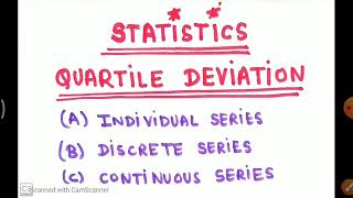 Statistics  QUARTILE DEVIATION  Individual  Discrete  Continuous Series  All Methods [upl. by Rillings]