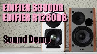 Edifier S880DB vs Edifier R1280DB  Sound Demo w Bass Test [upl. by Anima]