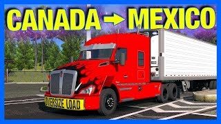 Driving from Canada to Mexico in American Truck Simulator [upl. by Rhys]