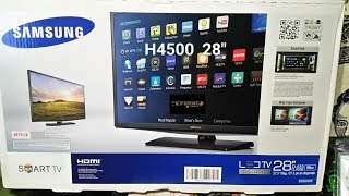 Samsung UN28H4500AFXZA H4500 Series 28quot Class HD Smart LED HD TV Review And Install BY KVUSMC [upl. by Morlee]