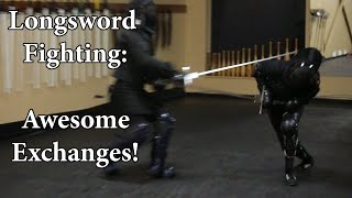 Longsword Fighting  Awesome Exchanges [upl. by Hsakiv]