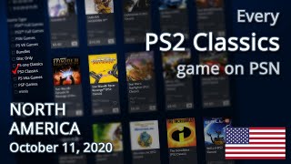 Every PS2 CLASSICS game on the PlayStation Store NA [upl. by Jessamyn481]