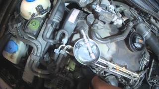 VW A4 BEW TDI Thermostat replacement [upl. by Neelav]