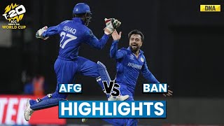 AFG Vs BAN Highlights Afghanistan Knocks Australia Out Of T20 World Cup Beat Bangladesh By 8 Runs [upl. by Martainn]