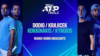 KyrgiosKokkinakis vs KrajicekDodig  Nitto ATP Finals Highlights [upl. by Loresz834]