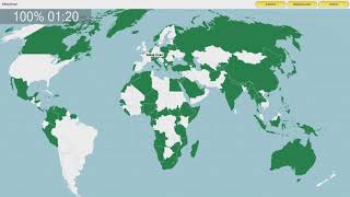 Seterra The World 159 countries in 3 min 14 sec [upl. by Ardnuahs]