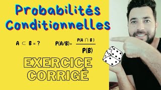 Probabilités conditionnelles Exercice corrigé 2020 [upl. by Esined89]